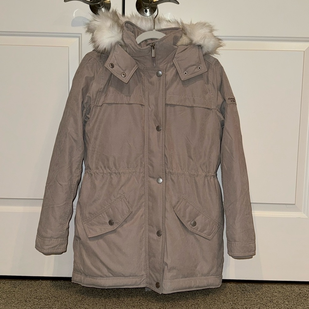 Abercrombie Kids girls Ultimate Parka Sz 15/16 Taupe